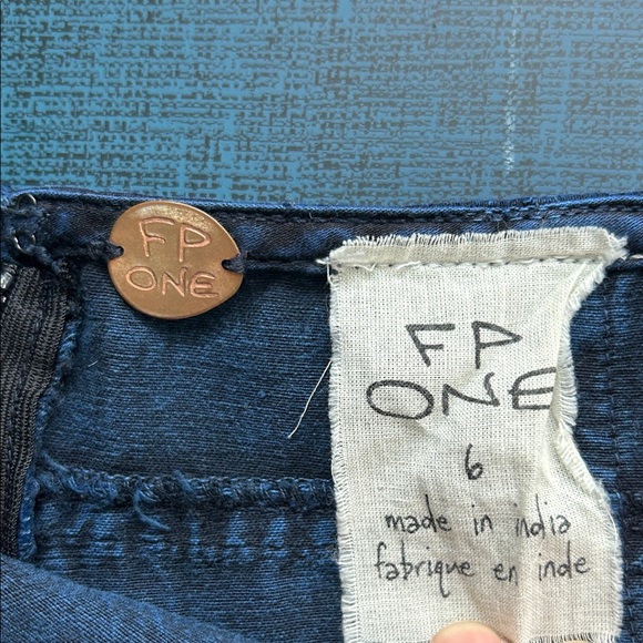 Free People Tuxedo Navy Mini Skirt size 6 - Picture 3 of 10